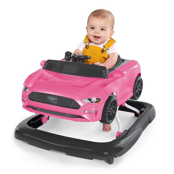 BRIGHT STARTS Chodítko 3v1 Ford Mustang Pink 6m+, do 11kg