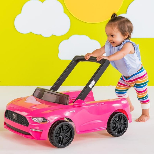 BRIGHT STARTS Chodítko 3v1 Ford Mustang Pink 6m+, do 11kg