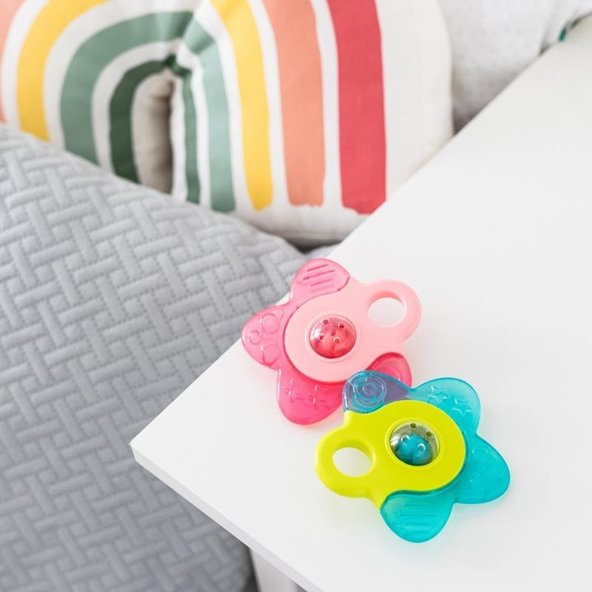 CANPOL BABIES Hryzačka chladiaca s hrkálkou hviezdička tyrkysová