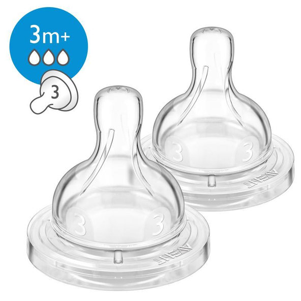 Philips AVENT Cumlík Antikolik 3 otvory od 3m 2 ks