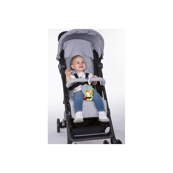 CHICCO Hrkálka elektronická na C-kružku Telefón psík 3m+