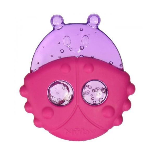 NUBY Hryzačka chladivá s gélom lienka 2v1, 3m+