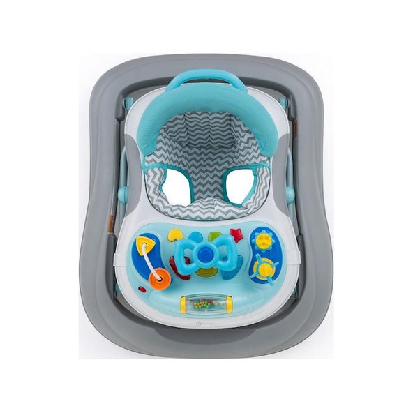 PETITE&MARS Chodítko so zvukom Monty Chevron Blue