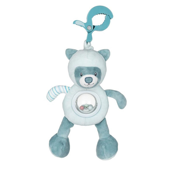 PETITE&MARS Hračka vibračná na štipci s hrkálkou macko Mike