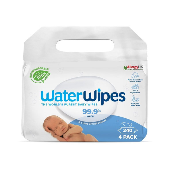 WATERWIPES 100% BIO odbúrateľné obrúsky 4x60ks