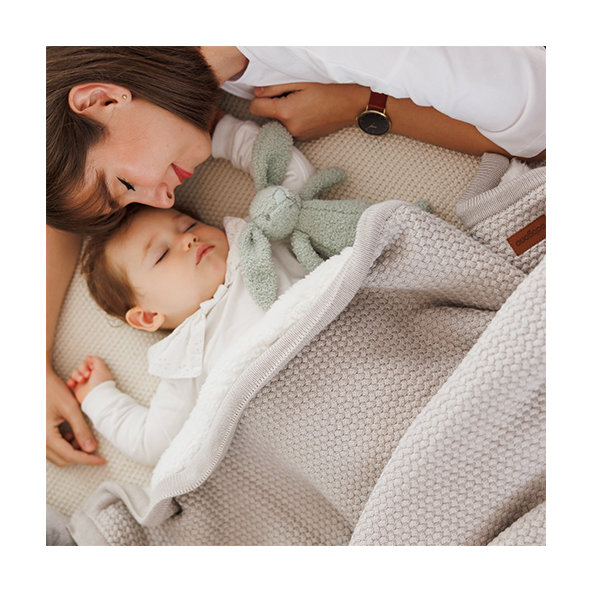 BABYONO Deka bavlnená s fleecovou podšívkou 75 x 100 cm sivá