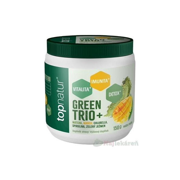 topnatur GREEN TRIO+ Matcha a Mango prášok 150 g
