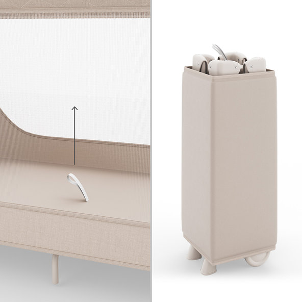 KINDERKRAFT Postieľka cestovná Leody Up Beige