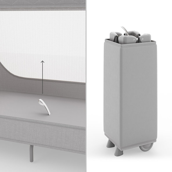 KINDERKRAFT Postieľka cestovná Leody Up Grey