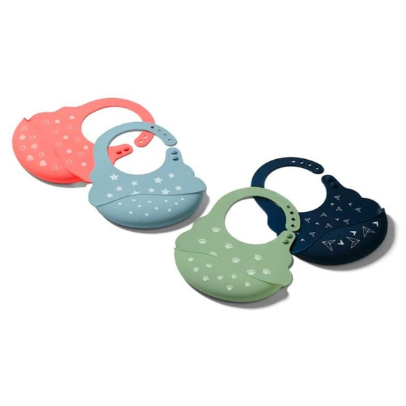 BABYONO Podbradník silikónový so zapínaním hviezdy