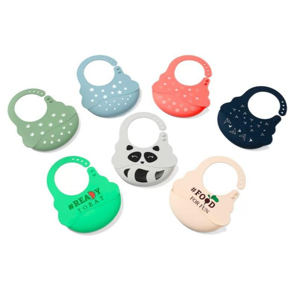 BABYONO Podbradník silikónový so zapínaním hviezdy