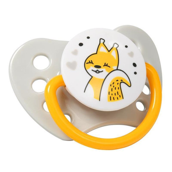 BABYONO Cumlík anatomický silikónový 2 ks 3-6 m+ žltá