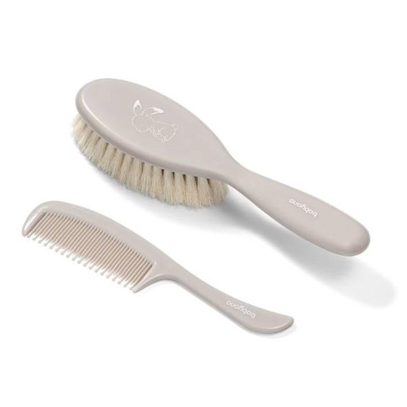 BABYONO Kefka a hrebeň na vlasy super jemná - šedá