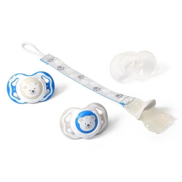 BABYONO Klip na cumlík 0 m+ modrá