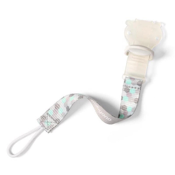 BABYONO Klip na cumlík 0 m+ šedo/zelený