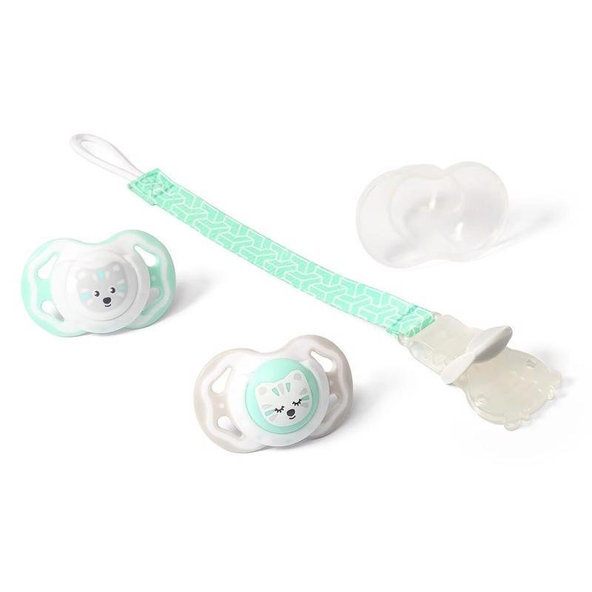 BABYONO Klip na cumlík 0 m+ zelený