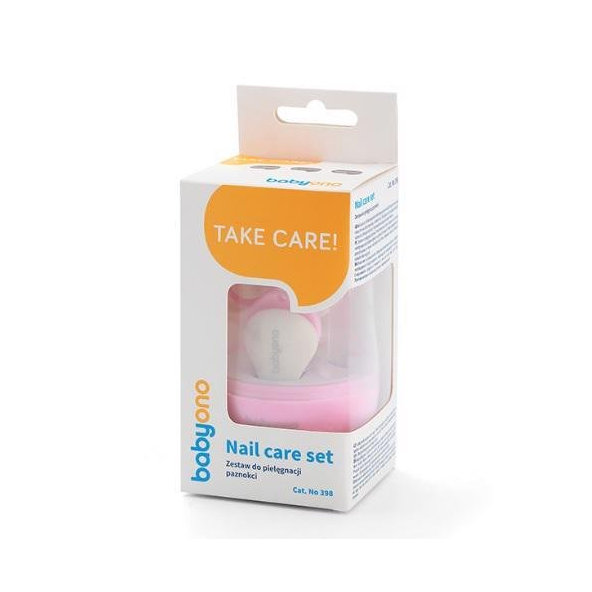 BABYONO Set manikúra pre deti ružová
