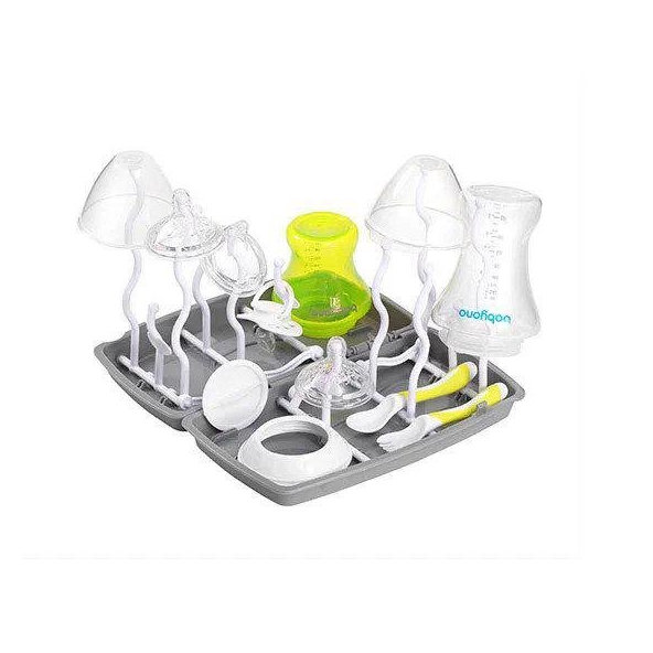 BABYONO Odkvapkávač fliaš skladací šedý