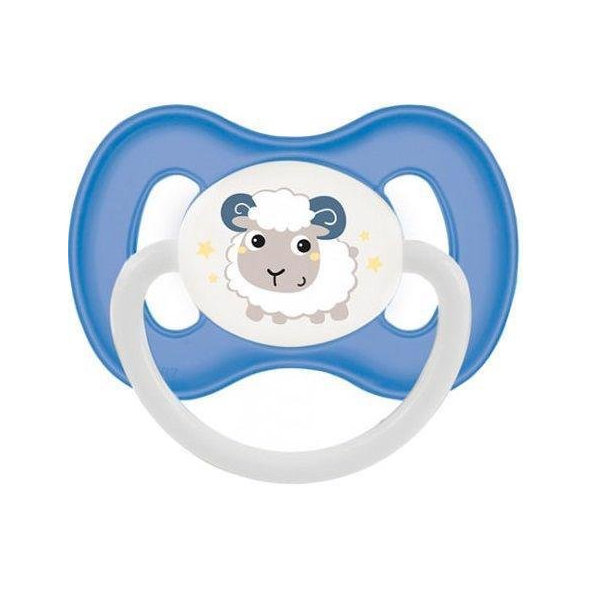 CANPOL BABIES Cumlík silikón symetrický 0-6m Bunny&Company - modrá