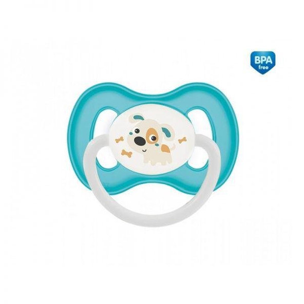 CANPOL BABIES Cumlík silikónový symetrický 6-18m BUNNY & COMPANY - tyrkysová