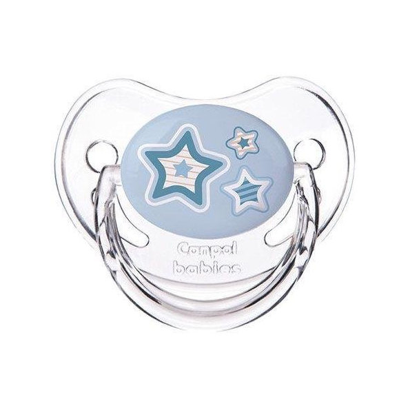 CANPOL BABIES Cumlík silikónový anatomický 18m+ Newborn Baby - modrá