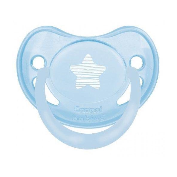 CANPOL BABIES Cumlík silikónový anatomický 6-18m Pastels - hviezda