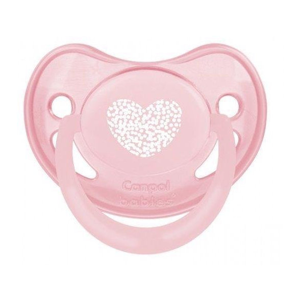 CANPOL BABIES Cumlík silikónový anatomický 6-18m Pastels – srdce