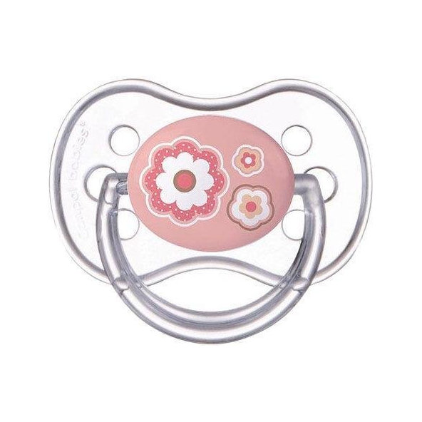 CANPOL BABIES Cumlík silikónový symetrický 0-6m Newborn Baby - ružová