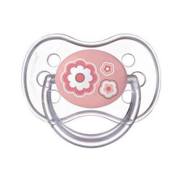 CANPOL BABIES Cumlík silikónový symetrický 6-18m Newborn Baby - ružová