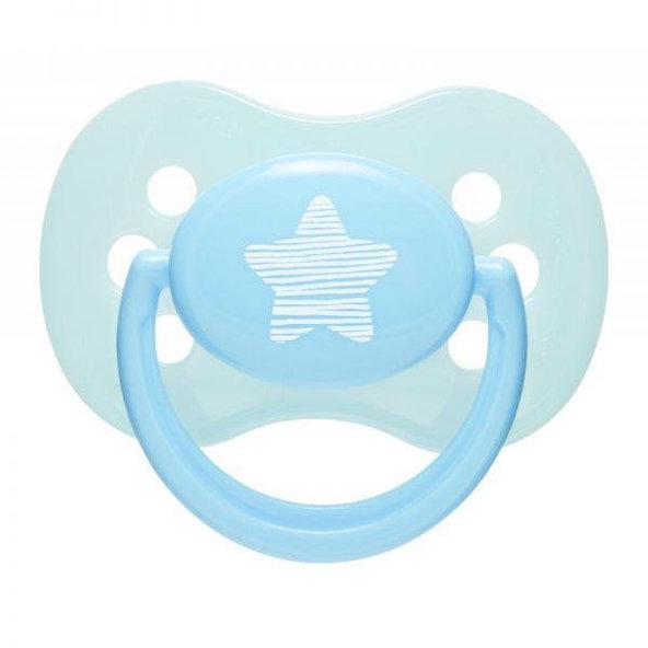 CANPOL BABIES Cumlík silikónový čerešnička 0-6m Pastels - modrá