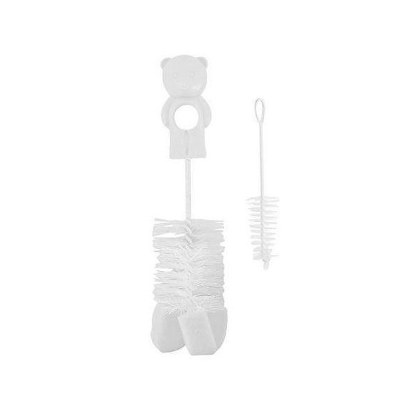 CANPOL BABIES Kefa na čistenie fliaš s hubkou - biela - rôzne druhy