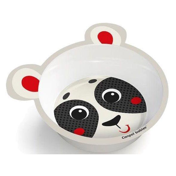 CANPOL BABIES Miska melamínová protišmyková s úchytmi 490ml - béžová