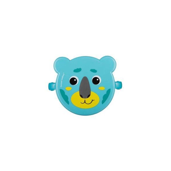 CANPOL BABIES Miska s viečkom a silikónovým otvorom Hello Little 200 ml tyrkysová