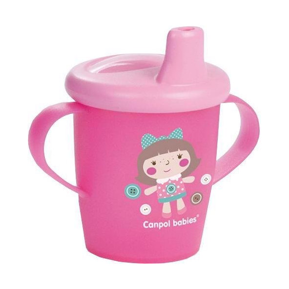 CANPOL BABIES Hrnček nevylievací TOYS 250ml - ružový