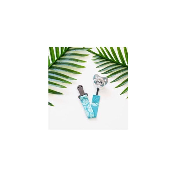 CANPOL BABIES Klip na cumlík  Exotic Animals modrá