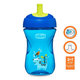 CHICCO Hrnček Advanced so slamkovým náustkom 266 ml, modrý 12m+