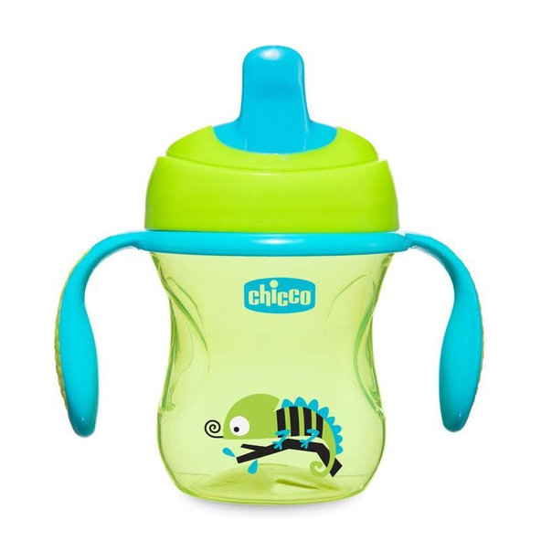 CHICCO Hrnček Training s držadlami 200 ml, zelený 6m+