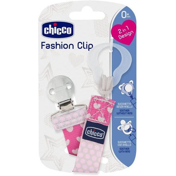 CHICCO Klip na cumlík Fashion dievča