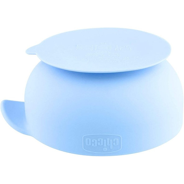 CHICCO Silikónová miska s prísavkou modrozelená 6 m+
