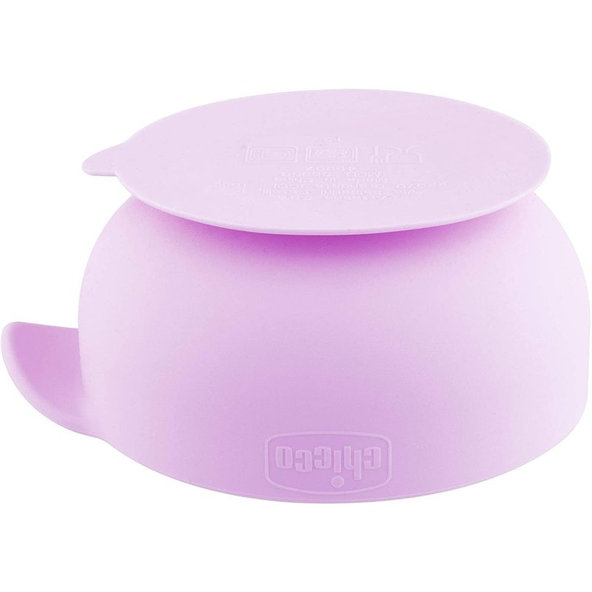 CHICCO Silikónová miska s prísavkou ružová 6 m+