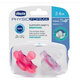 CHICCO Cumlík celosilikónový Physio Mini Soft 2 ks dievča, 2-6m