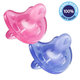 CHICCO Cumlík celosilikónový Physio Soft dievča 2 ks, 6-16m