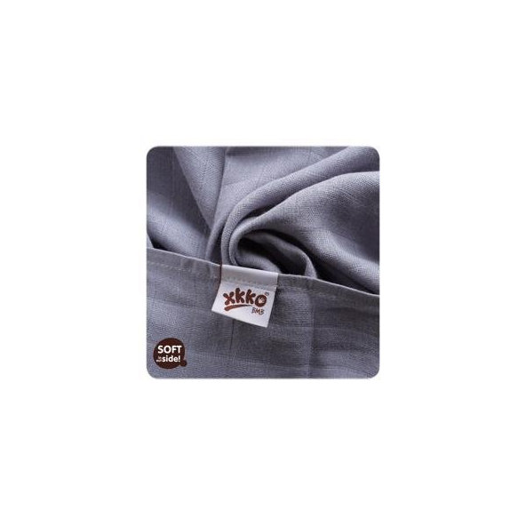 KIKKO Osuška/plienka bambusová Colours 90x100 (1 ks) – silver