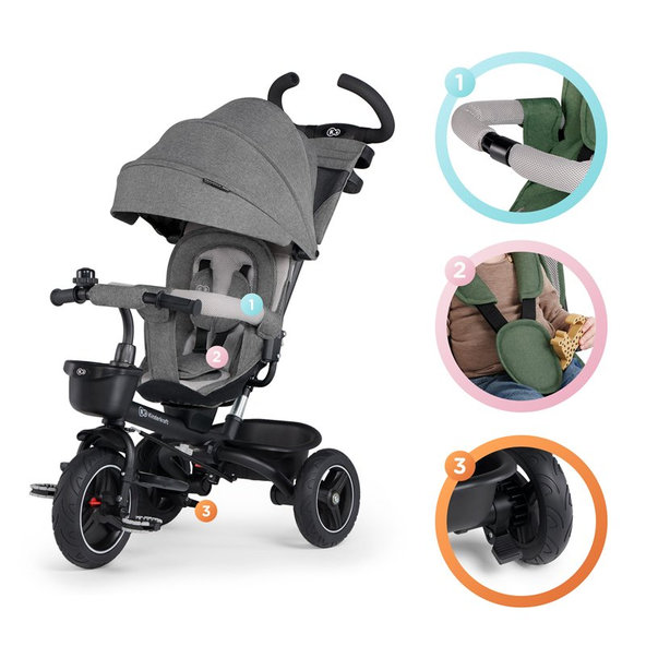 KINDERKRAFT Trojkolka Spinstep Grey