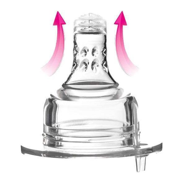 LOVI Silikónový cumlík na fľašu Super Vent pomalý 2 ks