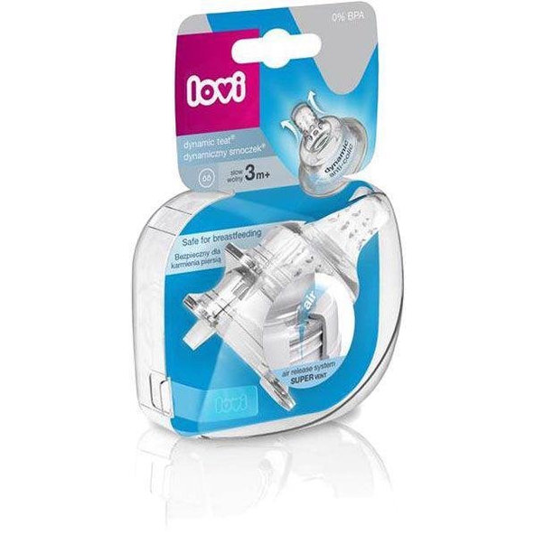 LOVI Silikónový cumlík na fľašu Super Vent pomalý 2 ks