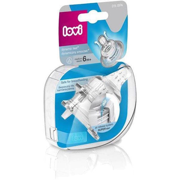 LOVI Silikónový cumlík na fľašu Super Vent stredný 2 ks