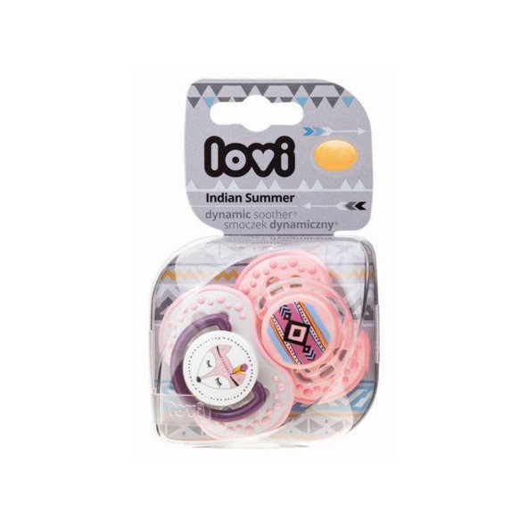 LOVI Silikónový cumlík dynamický Girl Indian 6-18m 2 ks