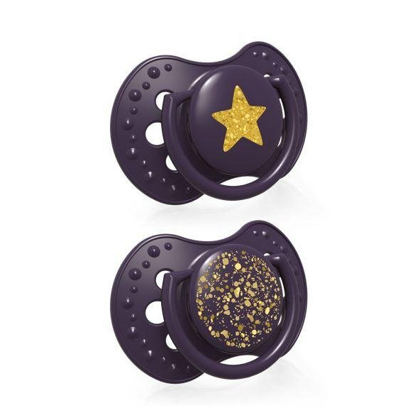 LOVI Silikónový cumlík dynamický Stardust 6-18 m 2 ks - dievča