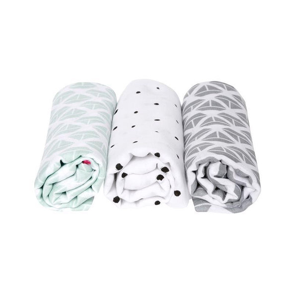 MOTHERHOOD Plienka mušelínová 3ks Mint Boats 70x80cm